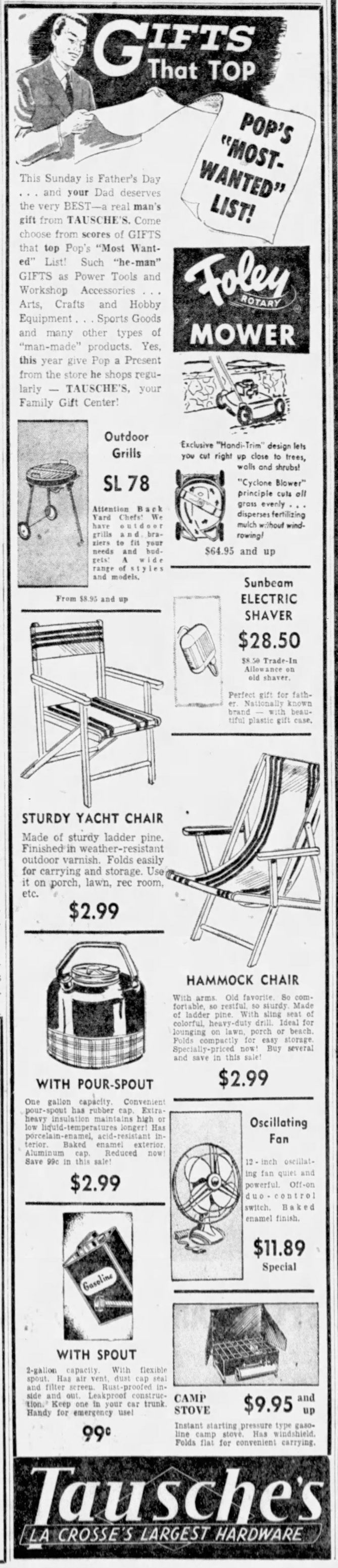 1957: Tausche's